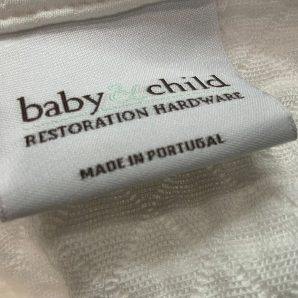 Restoration Hardware Baby & Child Diamond Matelasse White Crib Skirt